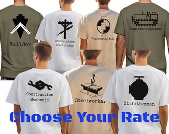 Seabee Rate T-Shirt: Veteran Military Unisex Tee