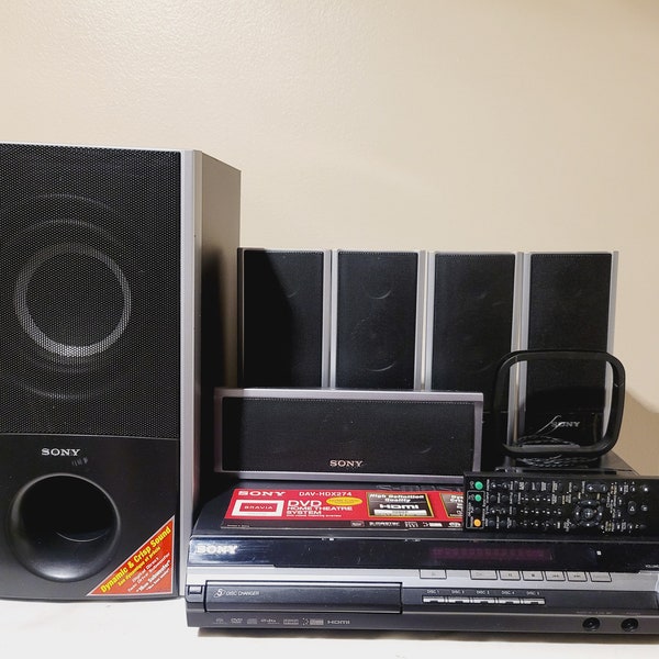 Sony DAV-HDX274 5.1 Channel Home Theater Set Subwoofer Speakers Included