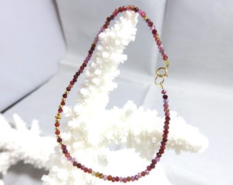 SALE25 %OFF Natural Real Genuine Ruby rondelle Beads,14K/18K Solid Yellow Gold Round,Crimp Bead,Jump Ring,Spring Clasp,Daisy Spacer Bracelet