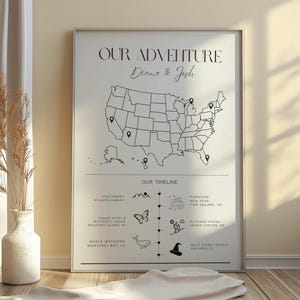 Personalisierte Karte Benutzerdefinierte Karte Drucken Reise Karte Geschenk, Jahrestagsgeschenk für sie, paar Karten Geschenk Personalisierte druckbare kundenspezifische Paardruck