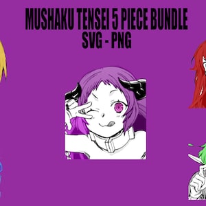 Mushaku Tensei 5 piece Bundle  SVG - PNG