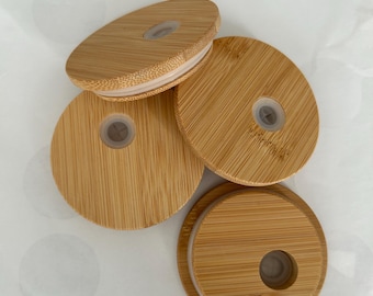 bamboo lids for glass cups