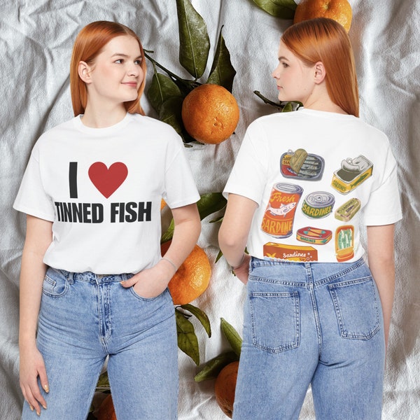 tinned fish shirt, sardine fish top, fish womens shirt, sardine shirt, sardine sweatshirt, seafood shirt, vintage graphic, vintage food