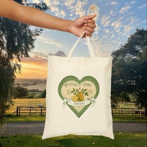 Stardew Valley Tote Bag, Trendy Gaming Gift, Cozy Gamer, Pelican Town, Starfruit Fruit Bag, Stardew Merch, Cotton Canvas Tote