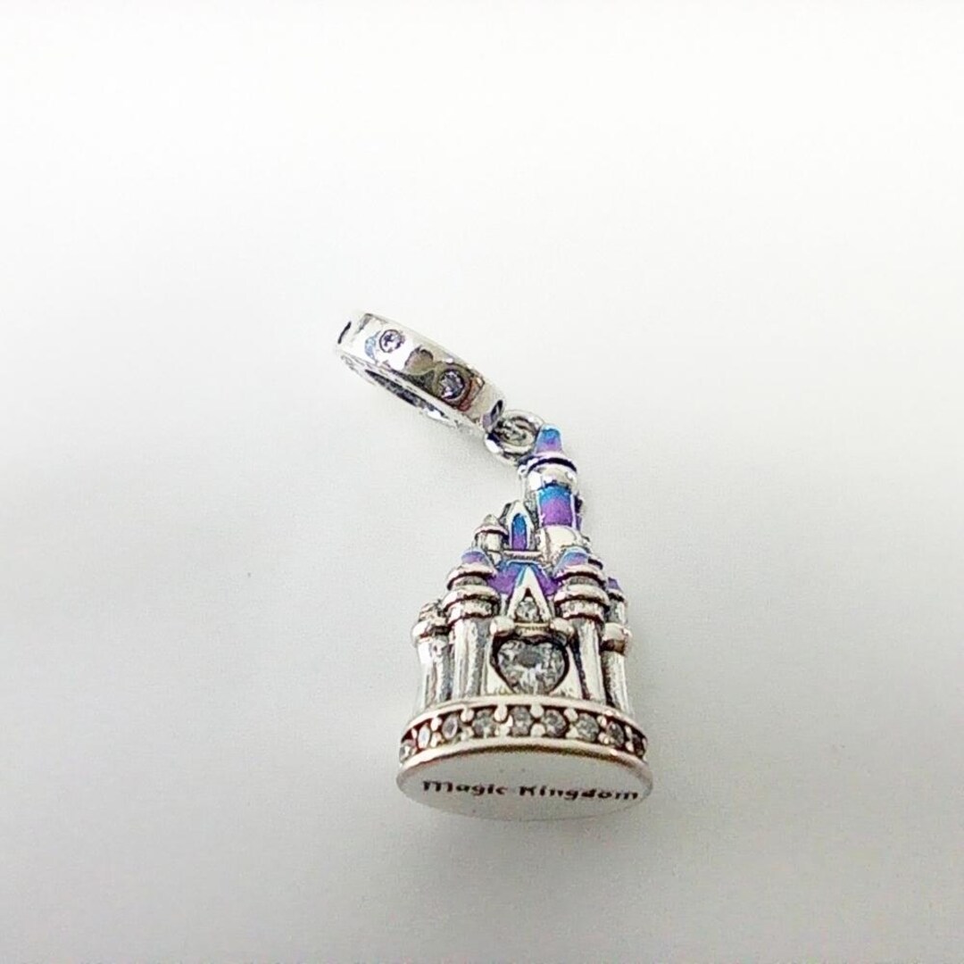 Magic Kingdom Disney Castle Pandora Bracelet Disney Pandora Charm  Cinderella Castle Silver Icy Blue