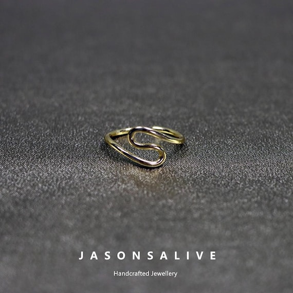 925 Sterling Silver Geometric Minimalist Irregular Curved Design