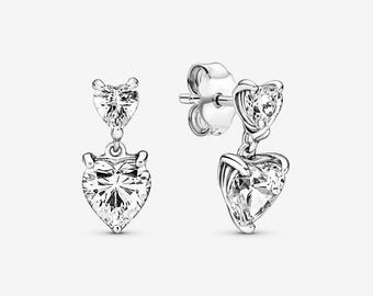 PANDORA ダブルハートスパークリングスタッドピアス パンドラ ダブルハート スパークリングスタッドピアス スターリング