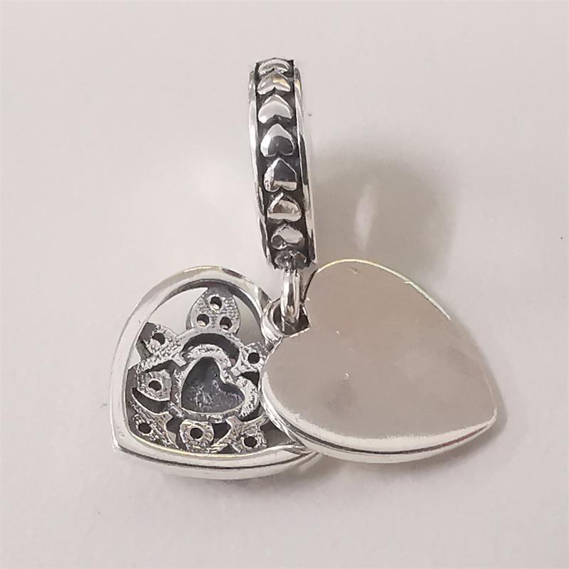 Silver Sterling My Wife Always Heart Dangle Charm