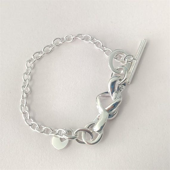 Pandora Knotted Heart T-bar Bracelet in Pandora Pouch