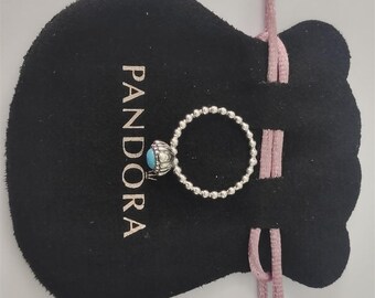 Pandora December Blue Turquoise Birthstone Ring