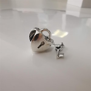 pandora silver ale charm key to my heart