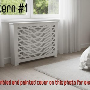 Custom Design Non Painted Unfinished Radiator Cover – High-Quality MDF 3/4", any Depth – Paintable DIY Heater Cover – Custom sizes Available