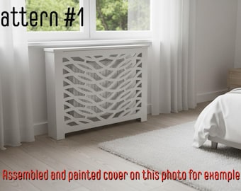 Custom Design Non Painted Unfinished Radiator Cover – High-Quality MDF 3/4", any Depth – Paintable DIY Heater Cover – Custom sizes Available