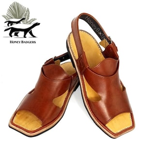 Open Sandals Genuine Leather Handmade Peshawari Chappal |Traditional| Premium Quality Peshawari Men&#39;s Chappal