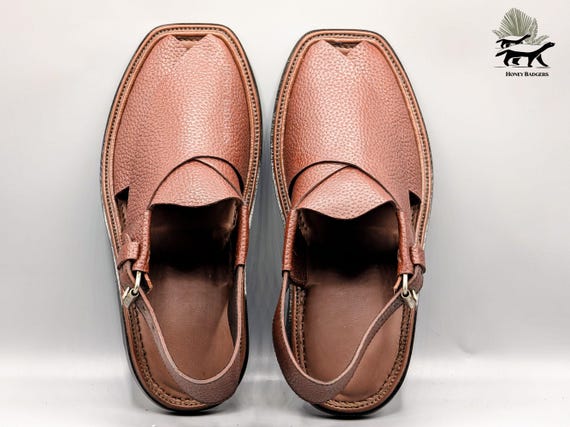 Handmade Genuine Leather Peshawari Chappal from Pakistan handmade genuine leather peshawari chappal double sole  main image 2