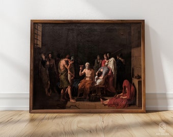 Death of Socrates, Francois Fabre | Greek Art Print, Gift for History Buff, Philosophy Print, Dark Academia (1802)