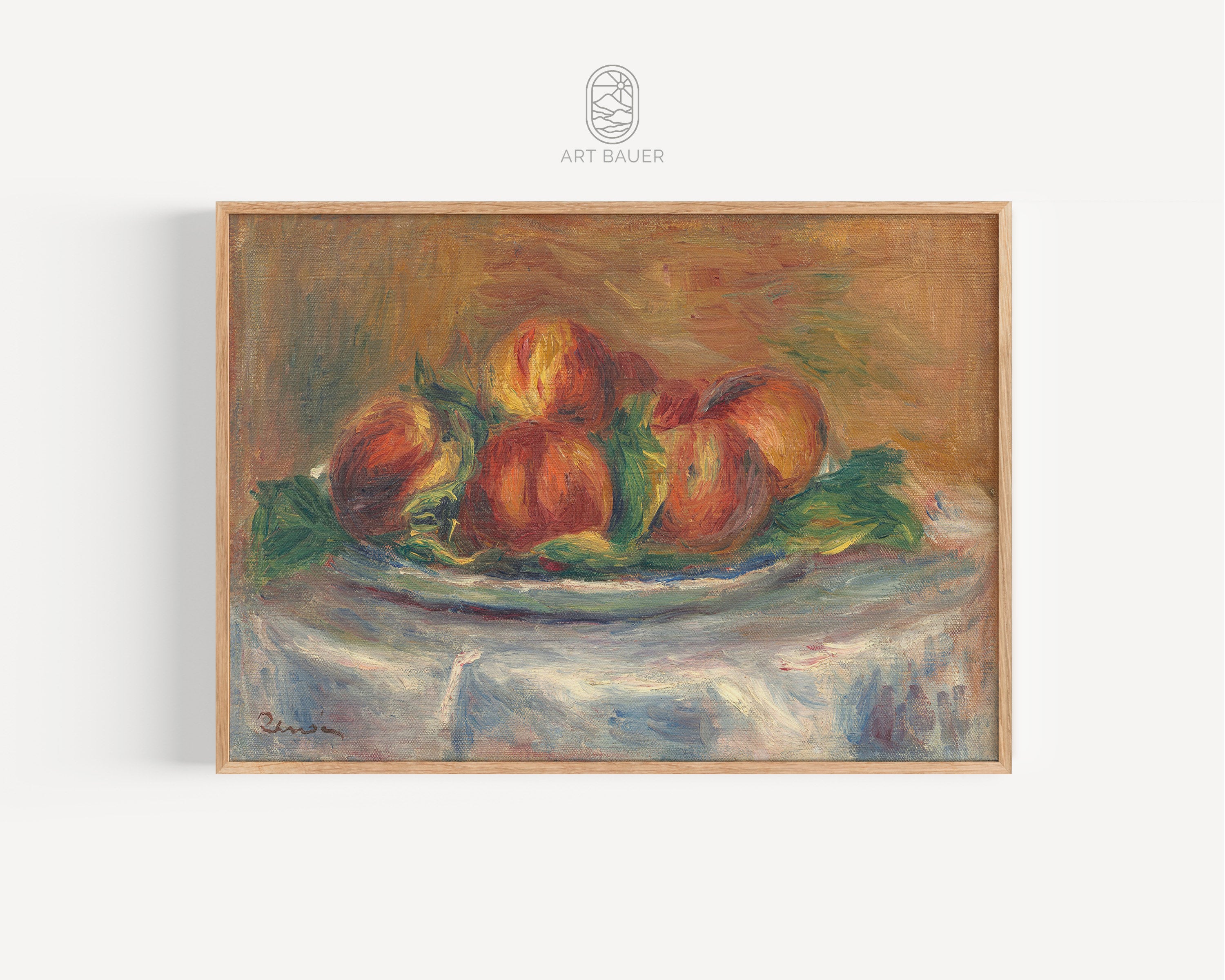 オーギュスト・ルノワール、皿の上の桃 | フルーツアートプリント
