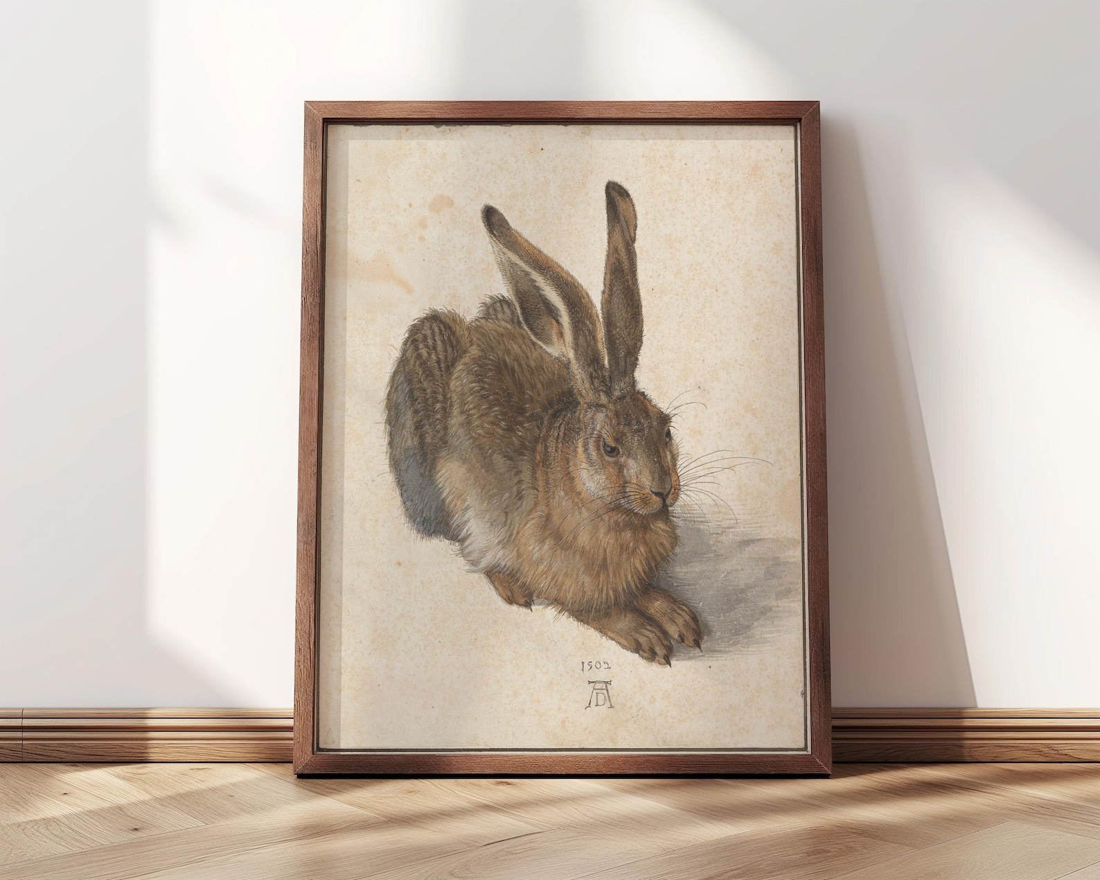 Hare | Framed Print | Albrecht Dürer, 1502 | Vintage Animal Print, Rabbit Illustration, Renaissance Illustration
