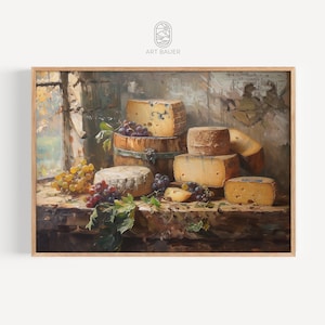 Cheese in Farmhouse | Farmhouse Decor, Rustic Food Art, Cheese Artwork, Food Love Gift | Gallery Print