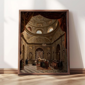 Capela de Sigismundo | Impressão emoldurada | Zaleski, 1861 | Decoração religiosa, Arte de capela real, Decoração de parede elegante, Impressão de arquitetura