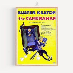 The Cameraman Film Poster, 1928 | Gift for Film Lover, Buster Keaton Print, Silent Comedy Art | Gallery Print