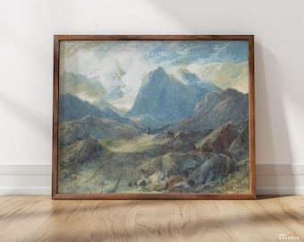Glencoe, Argyllshire / Impresión enmarcada / McCulloch, 1825 / Tierras Altas de Escocia, Arte escocés, Paisaje escocés, Decoración del hogar escocesa