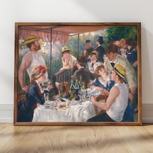 Auguste Renoir, Mittagessen der Bootsparty (1881) | Renoir Kunstwerk, Wandkunst, französisches Wohndekor, antike Malerei, gerahmte Kunst