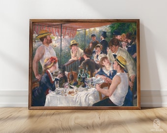 Auguste Renoir, Luncheon of the Boating Party (1881) | Renoir Artwork, Wall Art, French Home Decor, Antique Painting, Framed Art