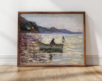 Rapallo Boot im Meer | Framed Print | Wassily Kandinsky, 1906 | Nautical Art, Seascape Print, Boat Painting
