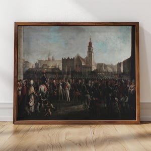 Kosciuszkos Schwur | Gerahmter Druck | Michal Stachowicz, 1821 | Polnische Geschichte Kunst, Revolutionäre Kunst, Historisches Kunstwerk