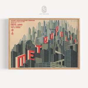 Metropolis Film Poster | Boris Bilinsky, 1927 | Silent Film, Fritz Lang, Science Fiction, Metropolis Movie Poster | Gallery Print