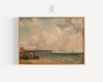 John Constable , Bootsanleger Yarmouth (1822) | Constable Gemälde, Constable Landschaft, Meerlandschaft Kunstdruck | Galerie Druck