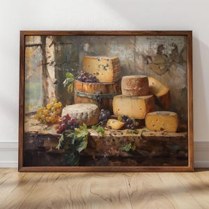 Cheese in Farmhouse | Framed Print | Farmhouse Decor, Rustic Food Art, Cheese Artwork, Food Love Gift