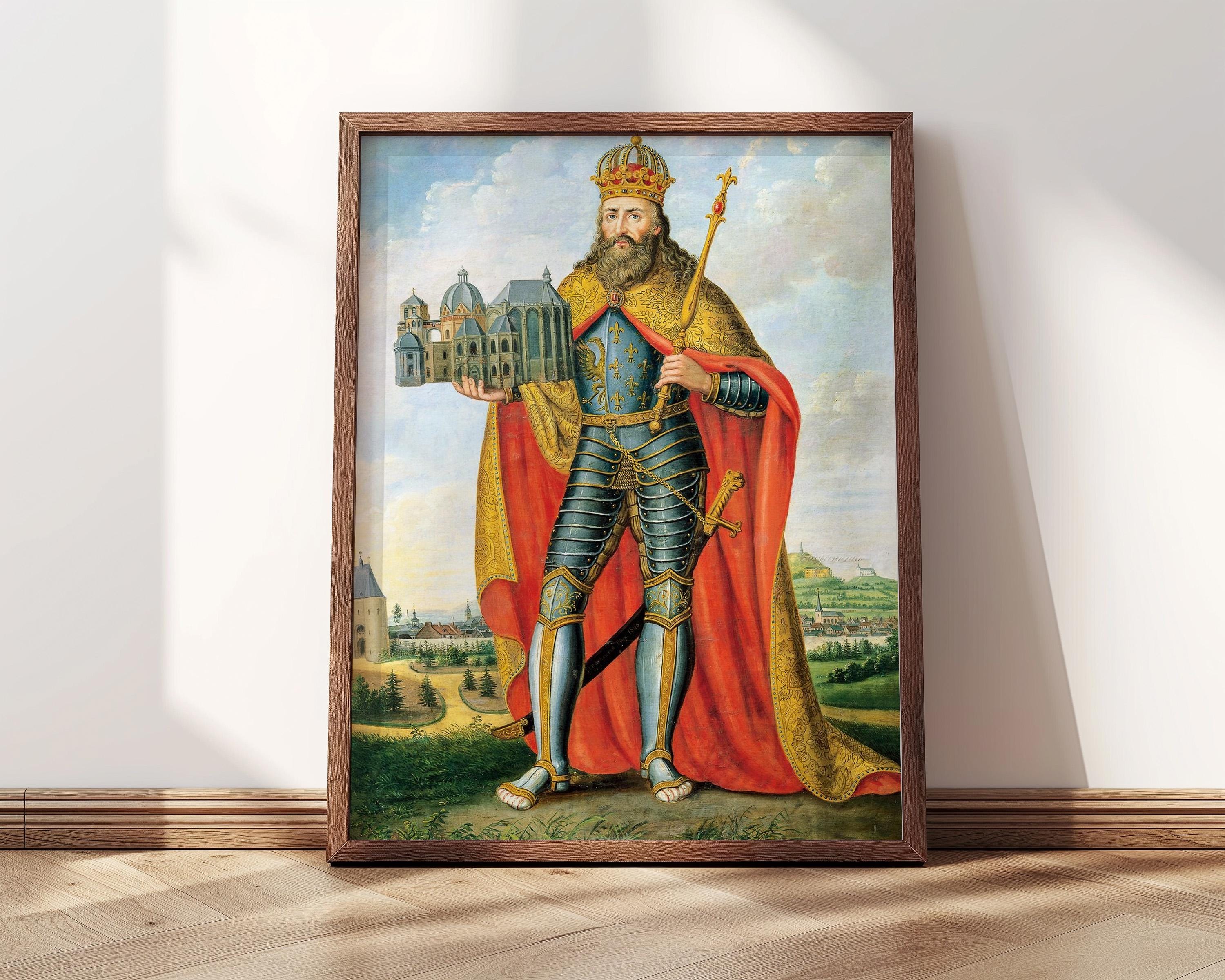 Portrait of Charlemagne | Framed Print | Scheuren, 1825