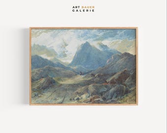 Glencoe, Argyllshire | McCulloch, 1825 | Scottish Highlands, Scottish Art, Scottish Landscape, Scottish Home Decor | Gallery Print