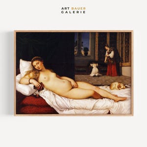 Venus of Urbino | Titian, 1538 | Italian Art Print, Venetian Masterpiece, Renaissance Poster | Gallery Print