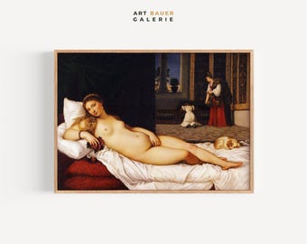Venus of Urbino | Titian, 1538 | Italian Art Print, Venetian Masterpiece, Renaissance Poster | Gallery Print