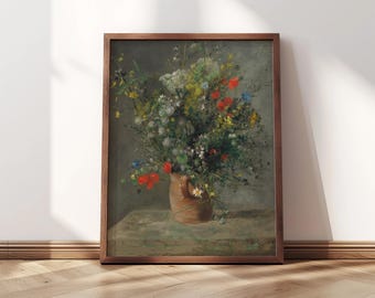 ピエール・オーギュスト・ルノワール展ポスター - 花瓶の中の春の花