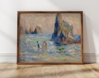 Auguste Renoir, Moulin Huet Bay | Vintage Coastal Painting, Impressionist Art, Framed Print, Beach House Decor (1883)