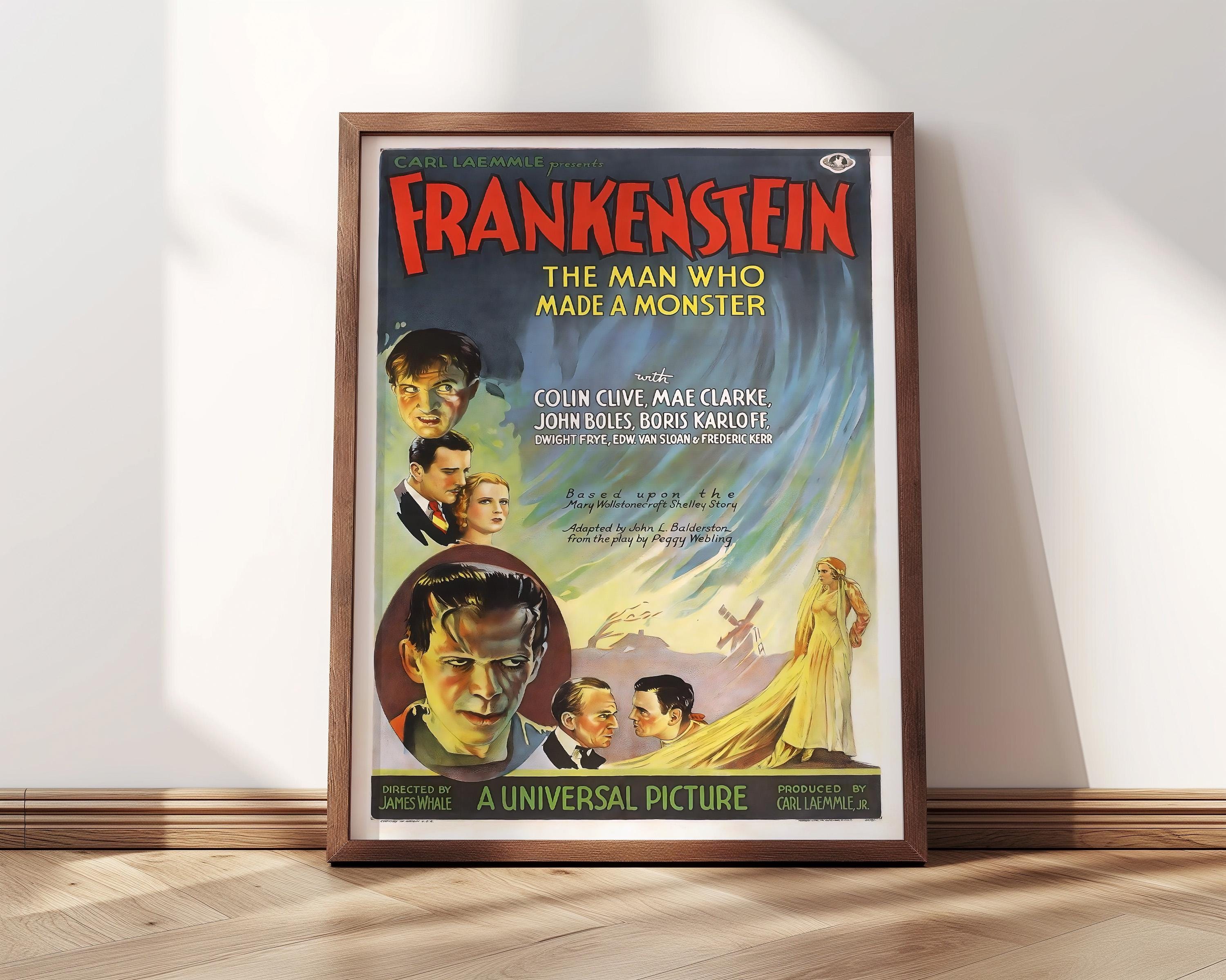 Frankenstein Movie Poster | Framed Print | 1931 | Frankenstein Poster,  Halloween Decor, Frankenstein Movie Print - Etsy, image size:3000x2400