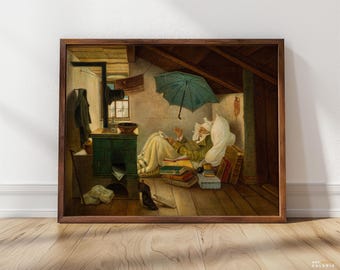 貧しい詩人 | カール・シュピッツヴェーク、1839 | 貧しい詩人のアート