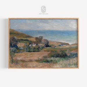 Auguste Renoir, Costa cerca de Wargemont / Arte impresionista, Póster vintage, Impresiones en lienzo económicas, Decoración con vista al mar (1880) / Impresión de galería