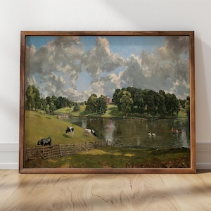 Wivenhoe Park, John Constable | Landschaftsmalerei, Kuhkunst, Constable Art, ländliches Dekor, gerahmte Museumsreplik (1816)