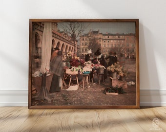 Market Square in Krakow, Poland (1915) | Krakow Wall Art, Market Square Print, Vintage Photo Print, Framed Antique Photo