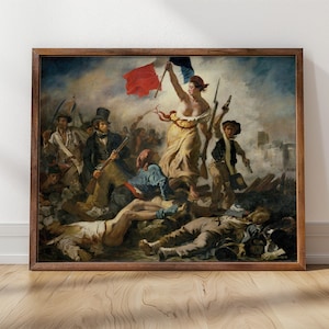 Eugene Delacroix, Liberty Leading the People (1830) | French Revolution, Delacroix Poster, Fine Art Print, Framed Art