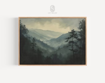 Smoky Mountains | Mountain View, Country Decor, Smoky Mountain Print, Smoky Mountain Wall Art, Mountain Print | Gallery Print