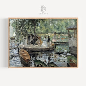 La Grenouillere, Auguste Renoir | Famous Artwork, Impressionist Art, Vintage Home Decor, French Art Print (1869) | Gallery Print
