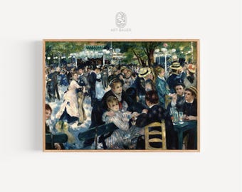 Dance at Le Moulin de la Galette, Auguste Renoir | French Masterpiece Painting, Famous Artwork, Parisian Art Print (1876) | Gallery Print