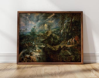 Filemon i Baucis | Oprawiony wydruk | Peter Paul Rubens, 1620 | Wydruk artystyczny mitologii, sztuka ścienna Rubensa, wydruk artystyczny historyczny