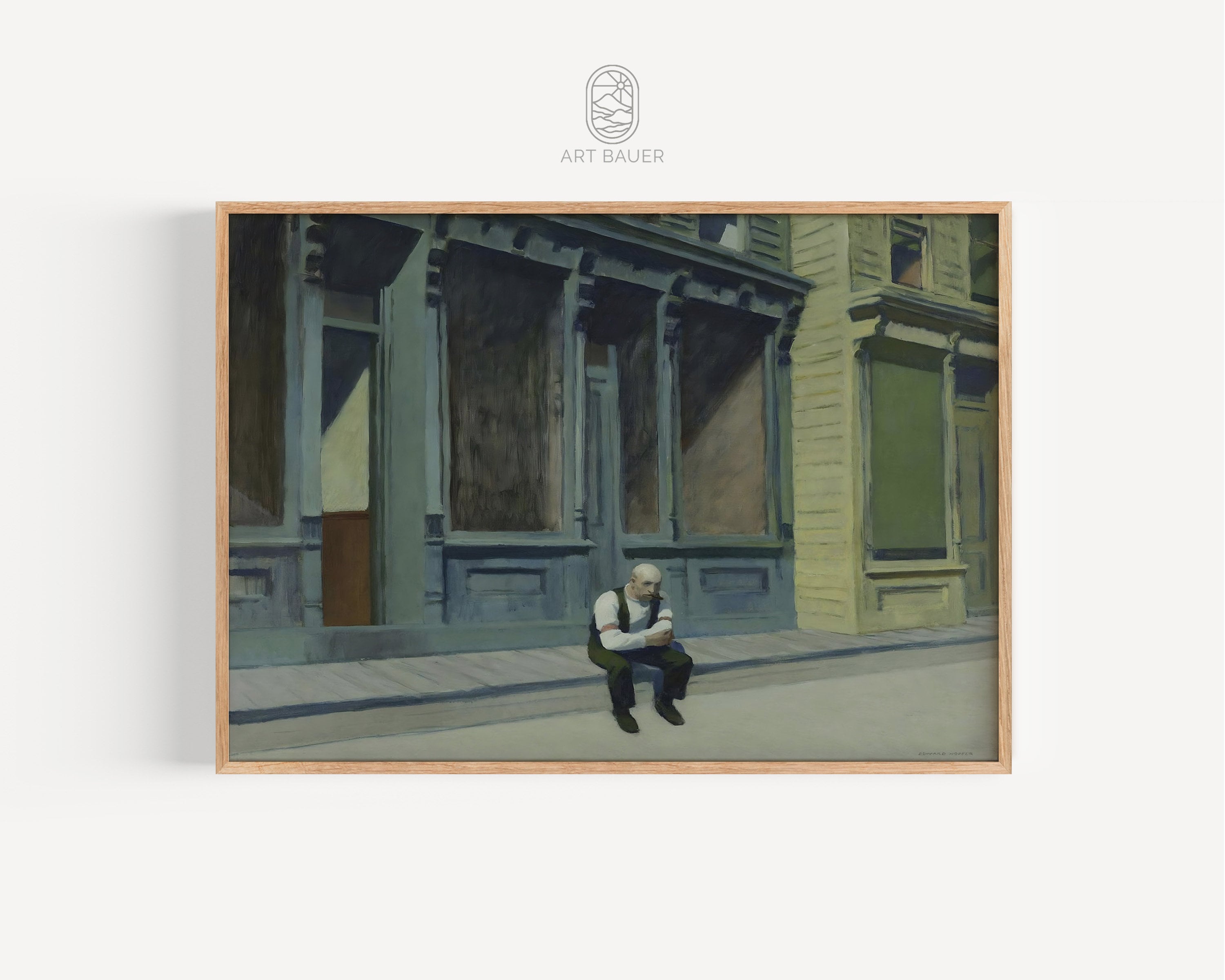 日曜日、エドワード・ホッパー（1926） | 都市生活、都市の絵画、孤独